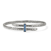 JOHN HARDY Spear Blue Sapphire 4mm Bypass Flex Cuff